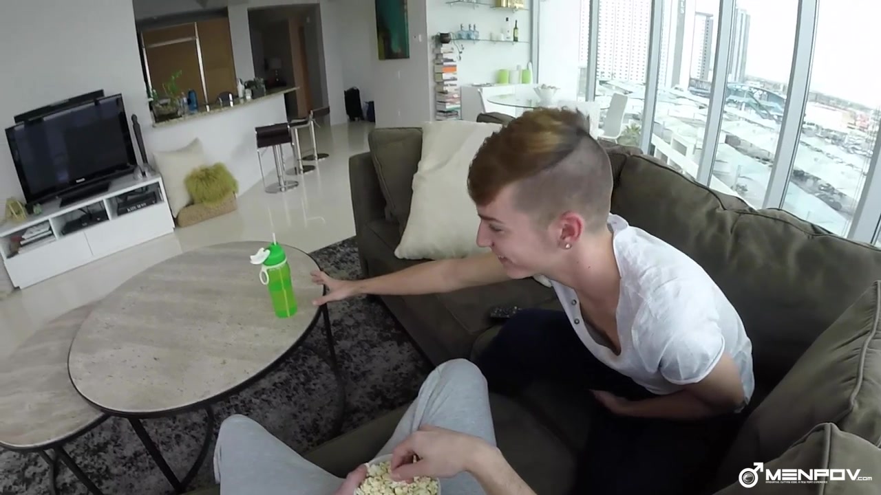 Popcorn & Cock (Lenox Gray, Damian Black) - Gay Porn HD Online